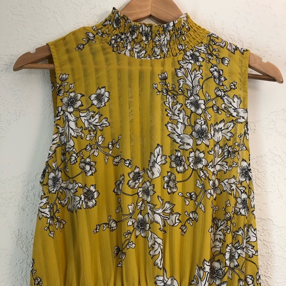 Nanette Lepore Smocked High Neck Floral Dress - Picture 5 of 10